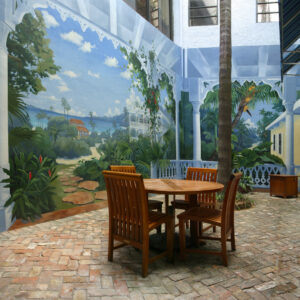 mural in courtyard